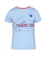 Jockey Sky Blue Melange Girl's Graphic T-Shirt