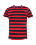 Jockey Wordly Red & Navy Boys Striped T-Shirt