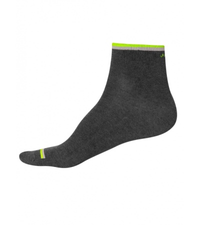Jockey Charcoal Melange & Neon Yellow Men Ankle Socks