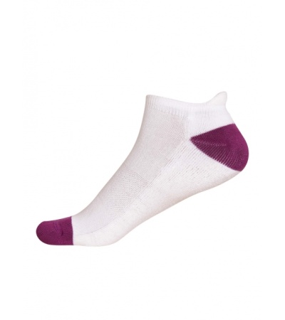 Jockey White & Purple Glory Women Low Ankle Socks