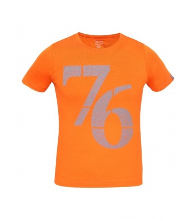 Jockey Golden Poppy Print 24 Boys Printed T-Shirt-Sunset Orange -5-6 Yrs