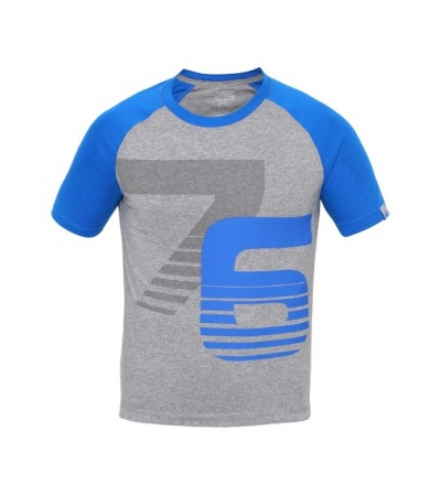Jockey Grey Melange & Neon Blue Print26 Boys Raglan Printed T-Shirt-Neon Blue-5-6 Yrs