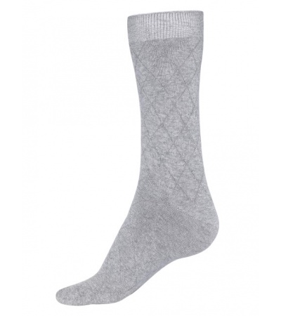 Jockey Grey Melange Des2 Calf Length Socks