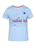 Jockey Sky Blue Melange Girl's Graphic T-Shirt