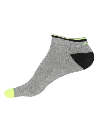 Jockey Grey Melange & Neon Yellow Men Low Show Socks