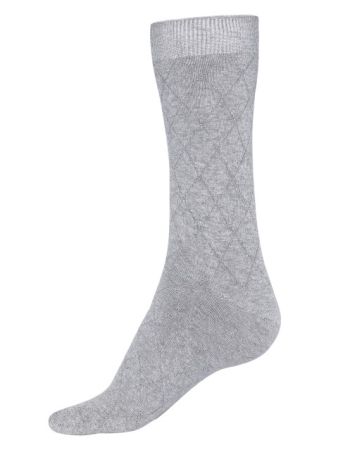 Jockey Grey Melange Des2 Calf Length Socks