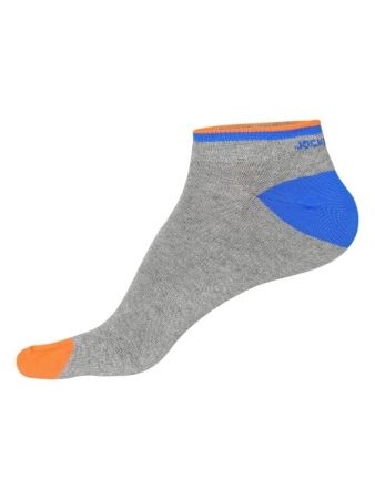 Jockey Grey Melange & Neon Orange Men Low Show Socks