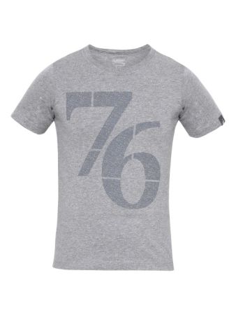 Jockey Grey Melange Print 24 Boys Printed T-Shirt-Grey-7-8 Yrs