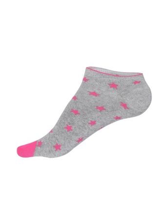 Jockey Grey Melange Printed Low Ankle Socks Pack of 2