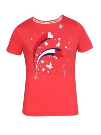 Jockey Hibiscus Girl's Graphic T-Shirt-Hibiscus-9-10 Yrs