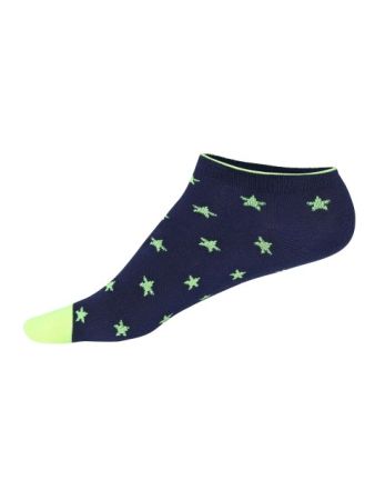 Jockey Ink Blue Melange Printed Low Ankle Socks Pack of 2