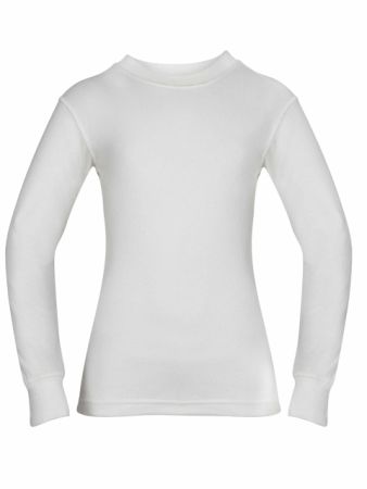 Jockey Off White Kids Long Sleeve Vest-Half white-5-6 Yrs