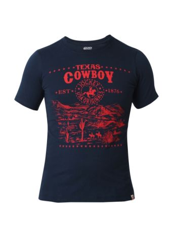 Jockey Navy Prints Boys Printed T-Shirt-Navy-7-8 Yrs