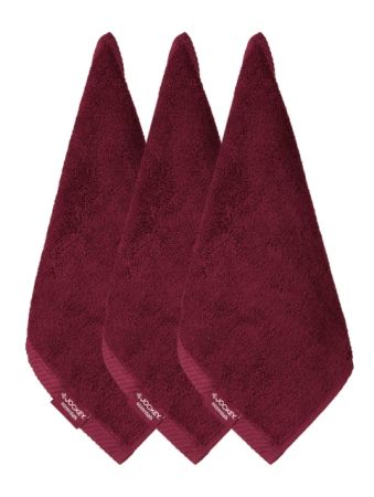 Jockey Burgundy Face Towel Pack of 3