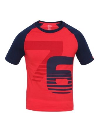 Jockey Team Red & Navy Print26 Boys Raglan Printed T-Shirt-Navy-7-8 Yrs