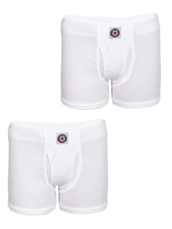 Jockey White Boys Trunk Pack of 2-White-7-8 Yrs