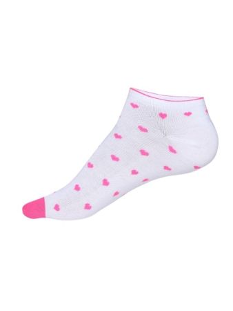 Jockey White Printed Low Ankle Socks Pack of 2